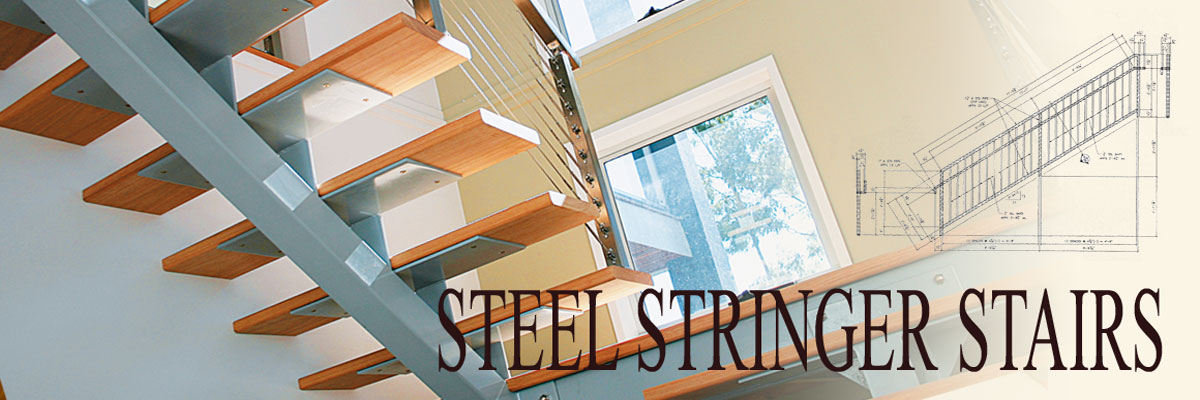 steel stringer stairs by Ideal Stairs